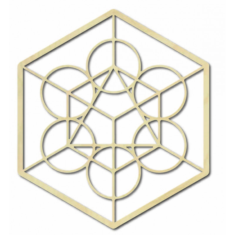 Drevený geometrický obraz na stenu žatva