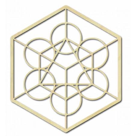 Drevený geometrický obraz na stenu žatva