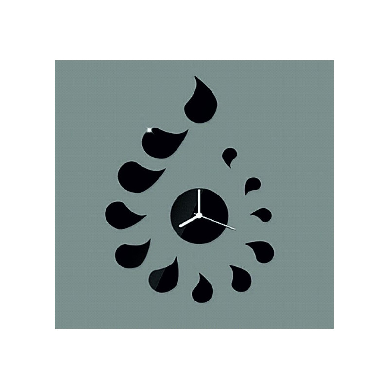 Nalepovacie nástenné hodiny kvapka DIY ROZMARIN