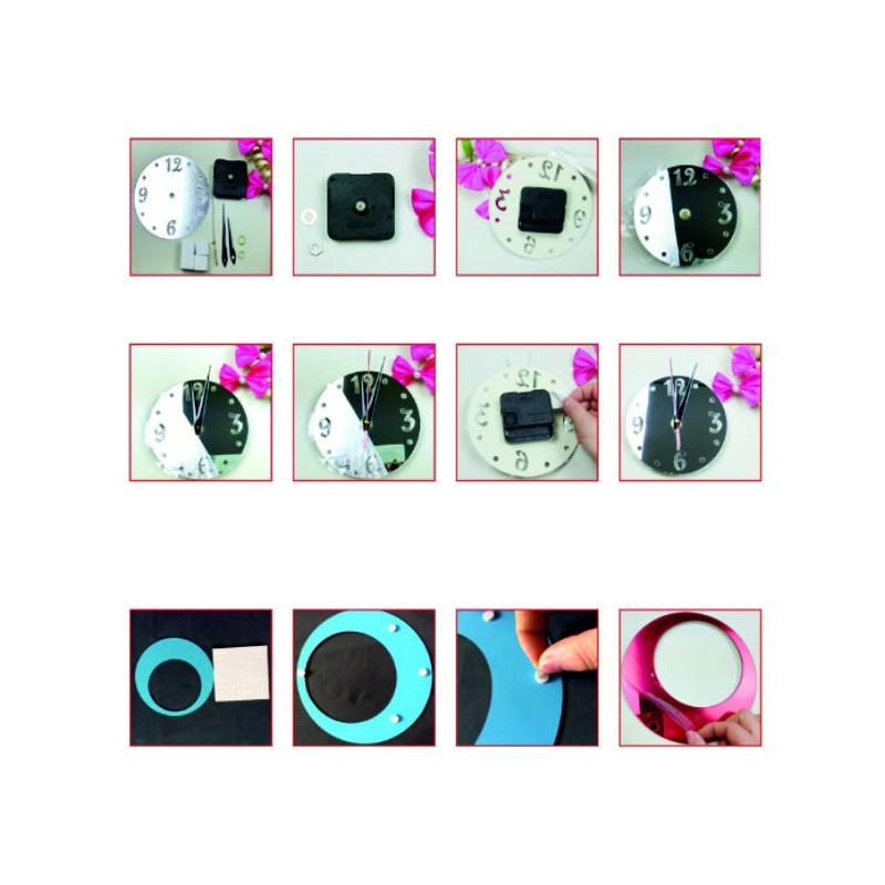 Nalepovacie nástenné hodiny kvapka DIY ROZMARIN