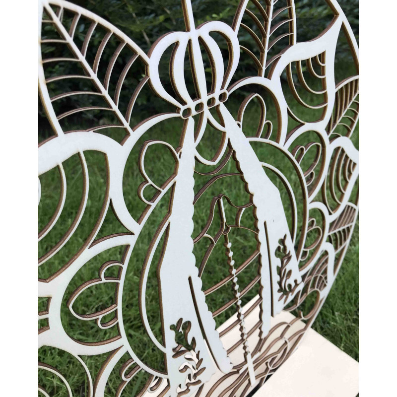 Drevený dekoratívny obraz na stenu s prírodným...