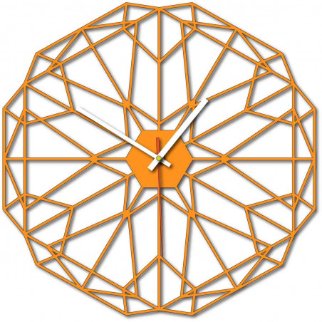 Geometrické nástenné hodiny aj čierne X0097