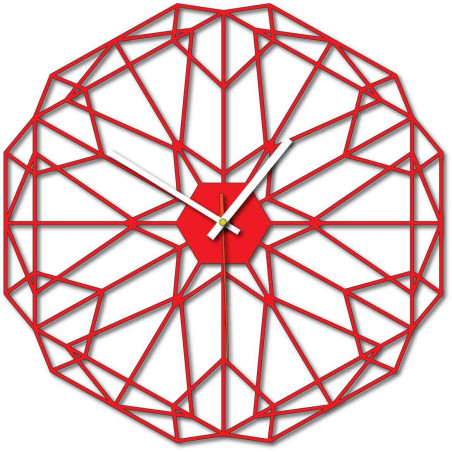 Geometrické nástenné hodiny aj čierne X0097