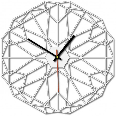 Geometrické nástenné hodiny aj čierne X0097