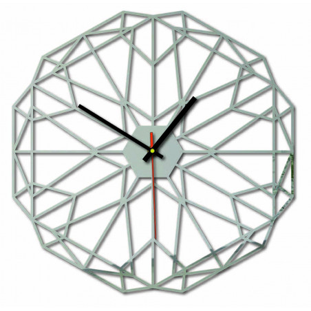 Geometrické nástenné hodiny aj čierne X0097