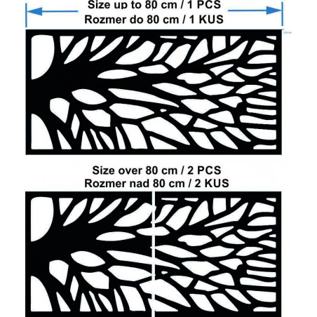 Drevený obraz - silueta konare stromu - GUTE