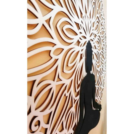 Sentop - Mandala 3D obraz na stenu Buddha mandala farebné prevedenie