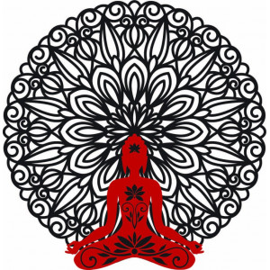 3D Obraz na stenu Buddha v mandale  50, 70, 90 cm 2