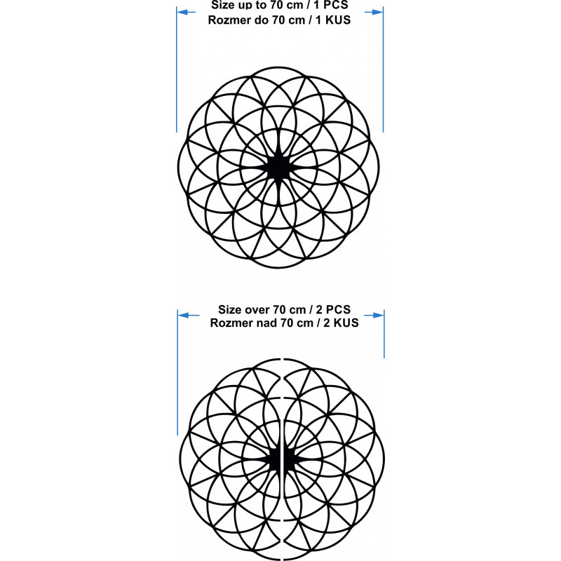 Čarovná drevená mandala na stenu - Kruhy I...