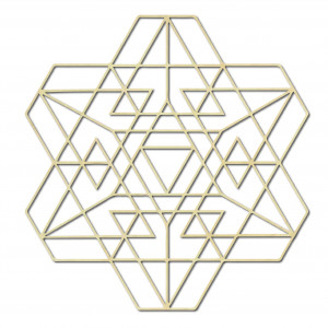 Stylesa Geometrický obraz na stenu z drevenej preglejky 2