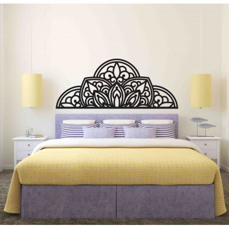 Drevený obraz na stenu polovičná mandala - BOHEMIA