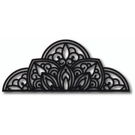 Drevený obraz na stenu polovičná mandala - BOHEMIA