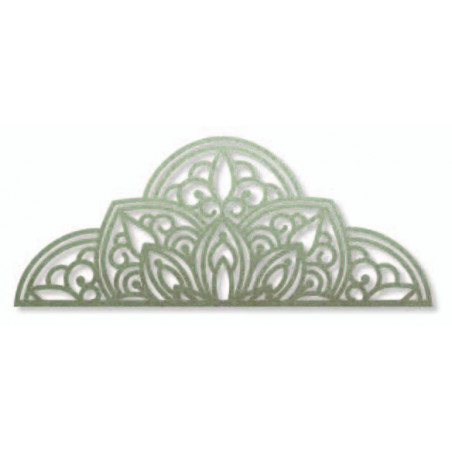 Drevený obraz na stenu polovičná mandala - BOHEMIA