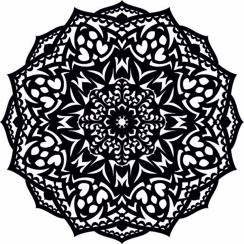 Drevená mandala na stenu - CIRCEL