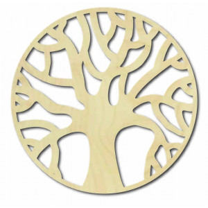 Drevený obraz na stenu konáre v kruju - POCCITT 2