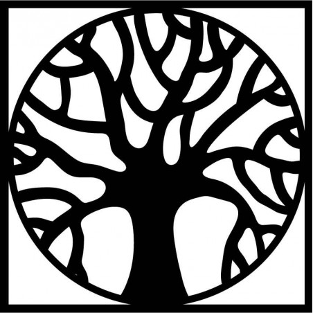 Drevený obraz na stenu strom v kruhu - POCCITT