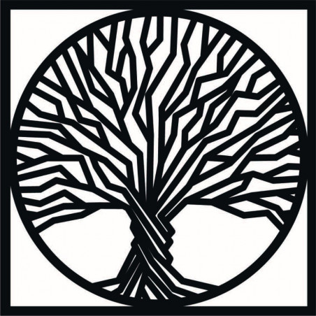 Drevený obraz na stenu strom v ráme