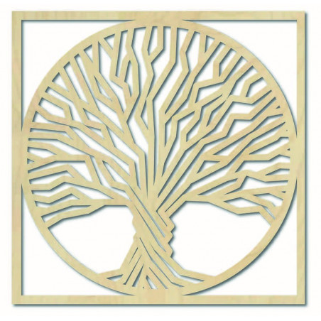 Drevený obraz na stenu strom v ráme