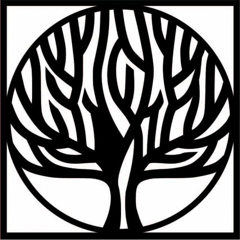 Drevený obraz na stenu strom v ráme UASVED