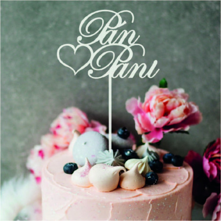 Plastový zápich - ozdoba na tortu "Pán a Pani" - Rozmer 150 x 222 mm