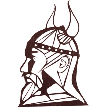 Vyrezávaný drevený obraz na stenu Viking - RAGNAR