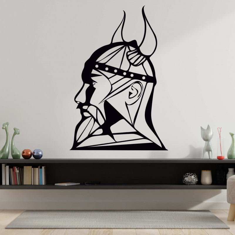 Vyrezávaný drevený obraz na stenu Viking - RAGNAR