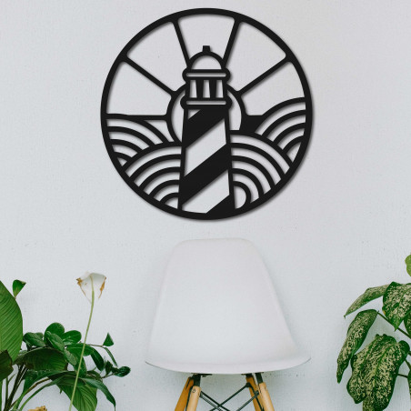 Drevený obraz s motívom majáka - FEDRO