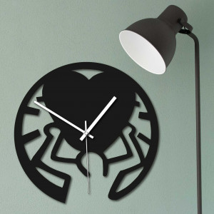 Drevené hodiny - láska na pleciach čierne aj farebné |... 2