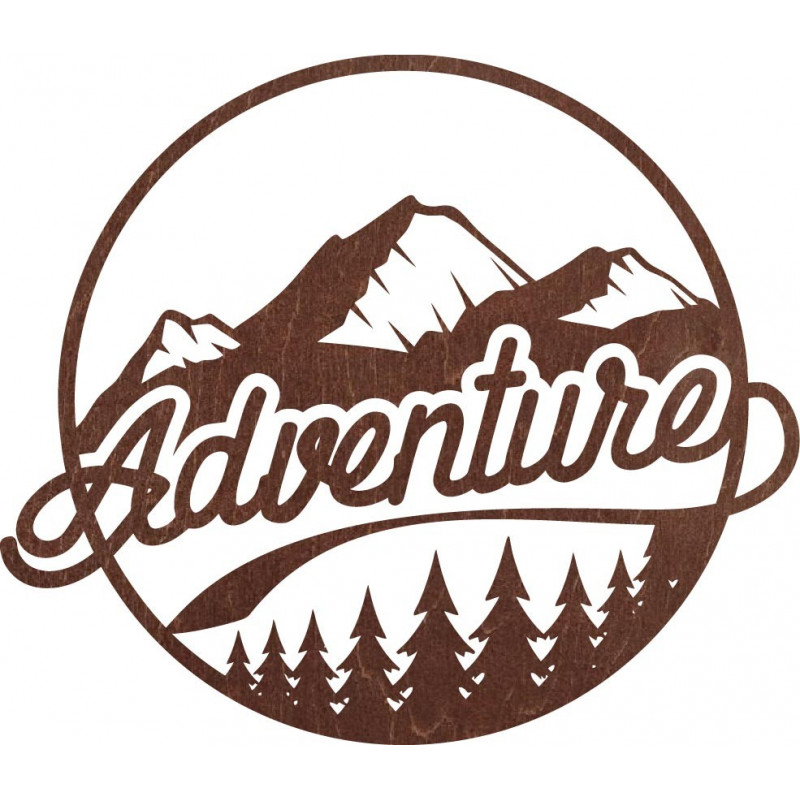 Drevený obraz na stenu s prírodným motívom - ADVENTURE