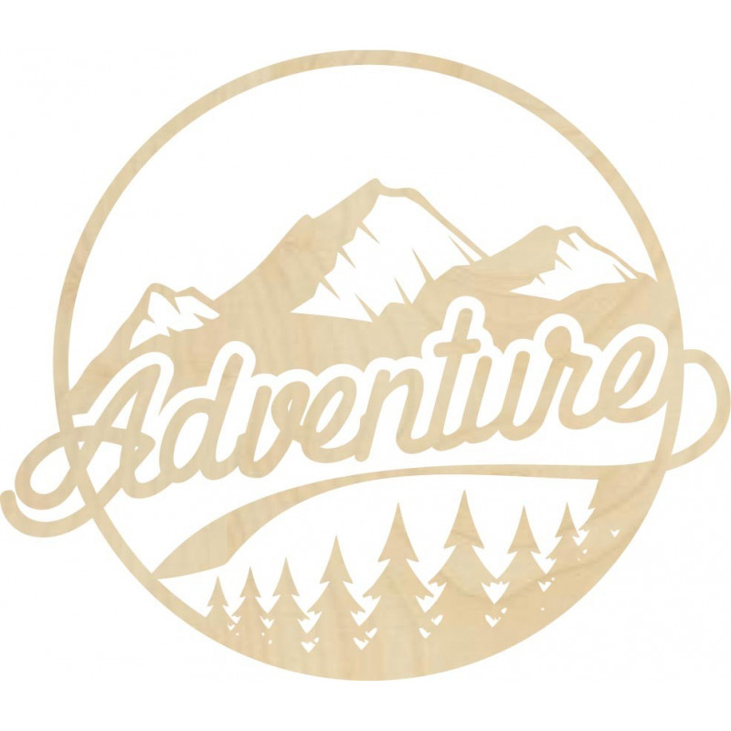 Drevený obraz na stenu s prírodným motívom - ADVENTURE