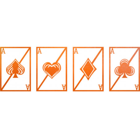Originálny štvordielny obraz na stenu - hracie karty | ZOLTON
