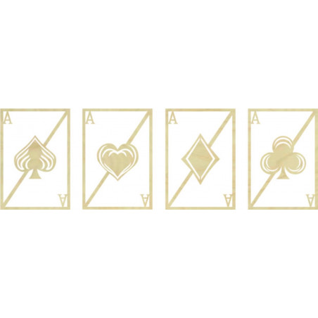 Originálny štvordielny obraz na stenu - hracie karty | ZOLTON