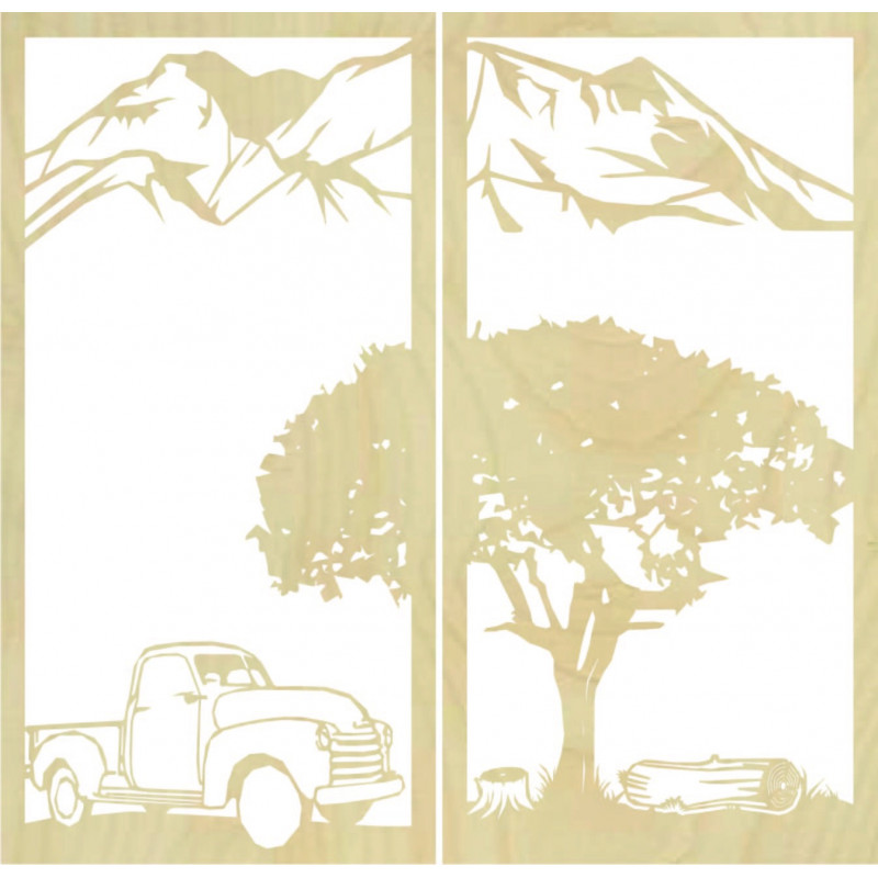 Vyrezávaný dvojdielny obraz na stenu príroda -...