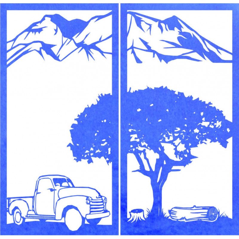 Vyrezávaný dvojdielny obraz na stenu príroda -...