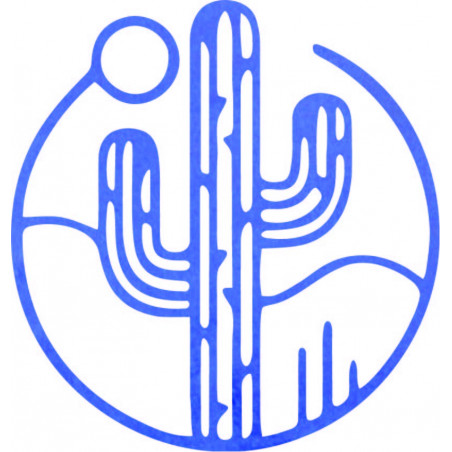 Drevený obraz na stenu kaktus so slnkom - MONK