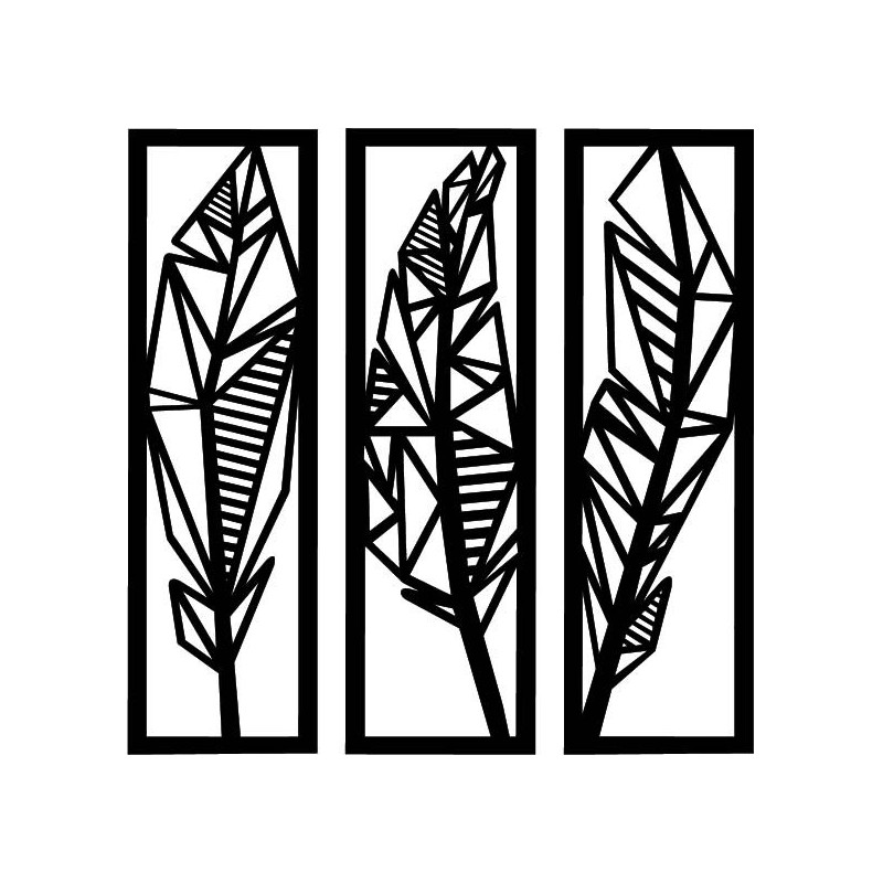 Moderný trojdielny obraz banánové listy - MUSACEAE