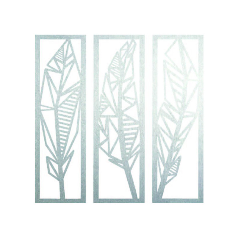 Moderný trojdielny obraz banánové listy - MUSACEAE