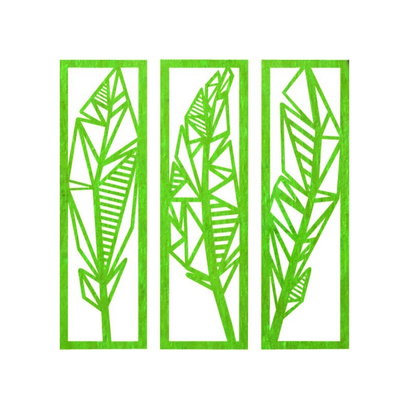 Moderný trojdielny obraz banánové listy - MUSACEAE