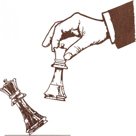 Elegantný dvojdielny obraz šachový dizajn -  ŠACHMAT | SENTOP