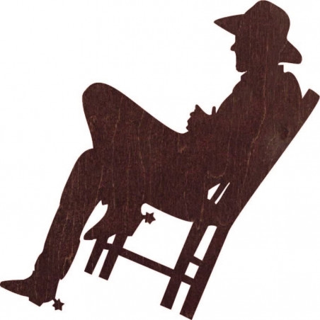 Elegantný drevený obraz na stenu -  KOVBOJ | SENTOP