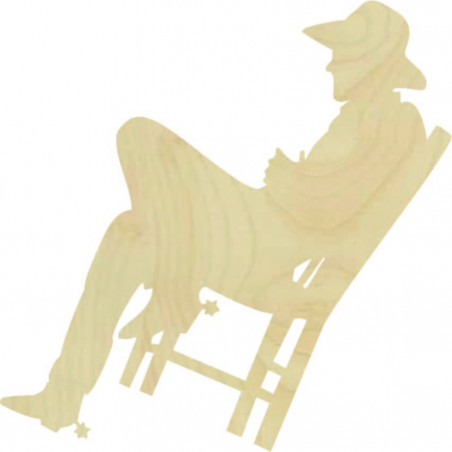 Elegantný drevený obraz na stenu -  KOVBOJ | SENTOP