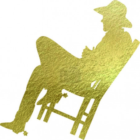 Elegantný drevený obraz na stenu -  KOVBOJ | SENTOP