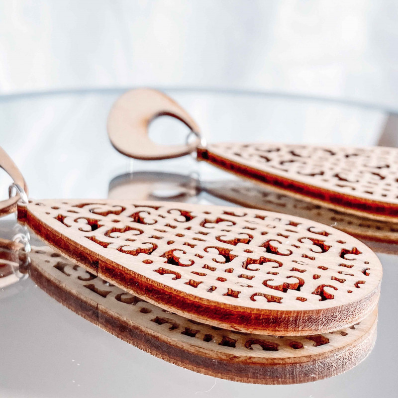 Drevené visiace náušnice JULIEN - MONATY |...