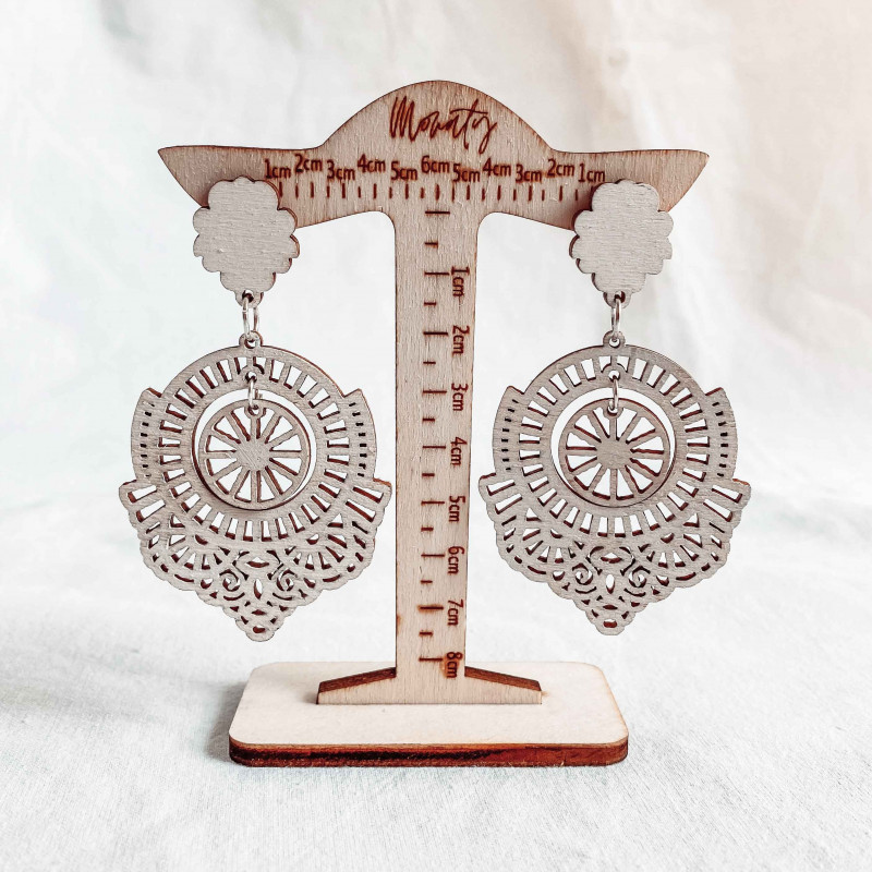 Drevené visiace náušnice AVENTIS - MONATY |...