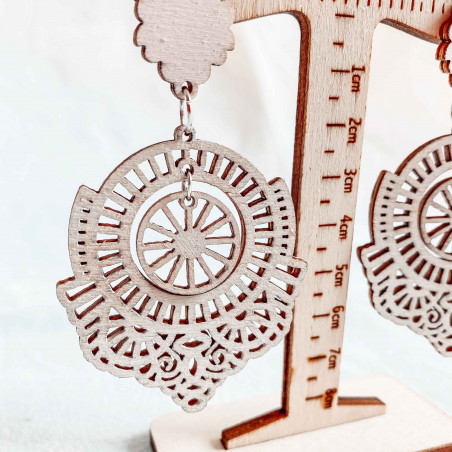 Drevené visiace náušnice AVENTIS - MONATY | SENTOP N002