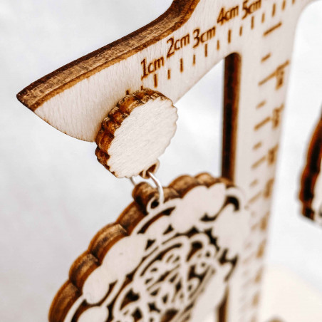 Drevené prírodné visiace náušnice AURORA - MONATY | SENTOP N006