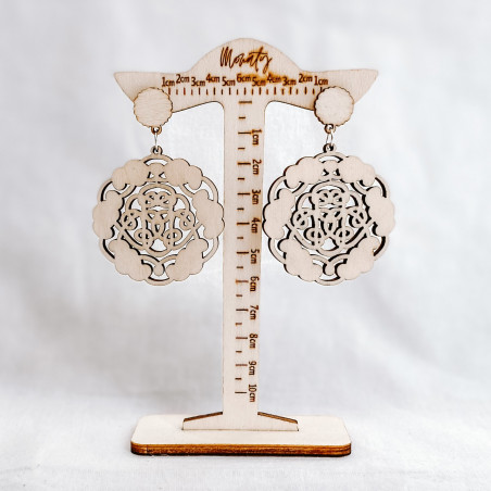 Drevené prírodné visiace náušnice AURORA - MONATY | SENTOP N006