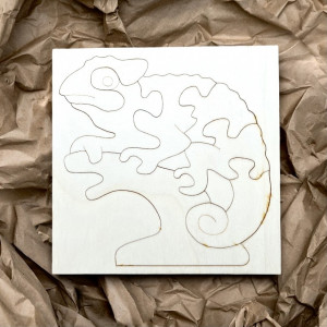 Drevená montessori vkladačka pre deti - CHAMELEÓN |... 2