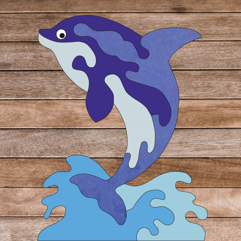 Drevená montessori zmyslová pomôcka - Delfín |...