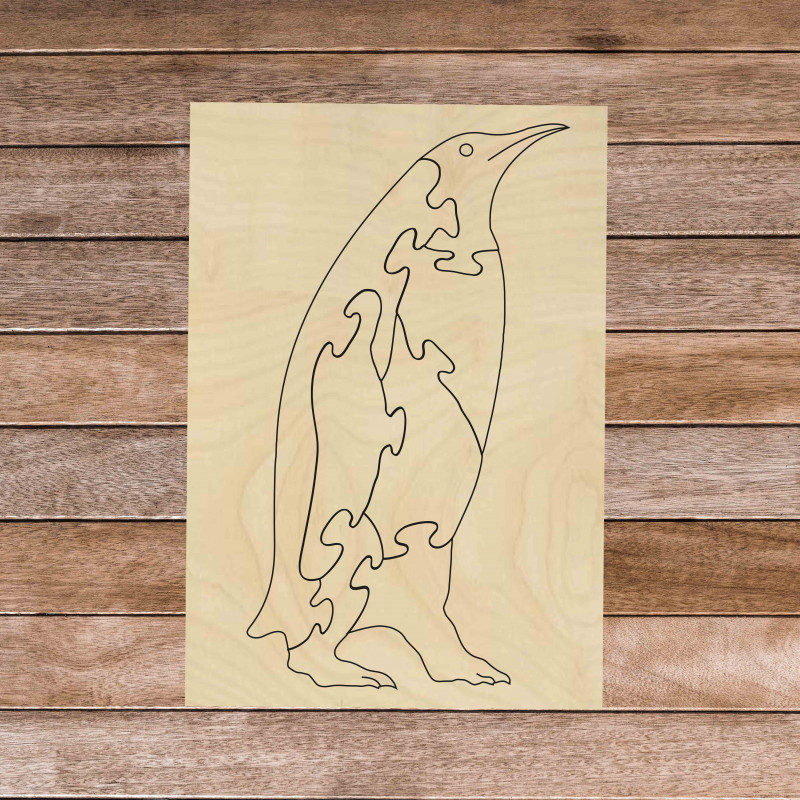 Drevené montessori edukačné puzzle - Tučniak |...